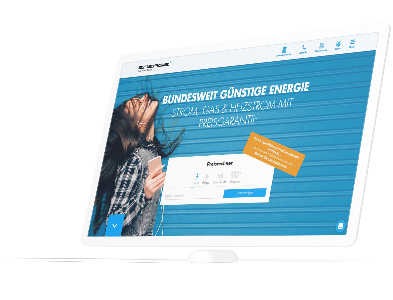 io.connect – Chat 1 – Desktop Das Bild zeigt das Ergebnis unserer Arbeit am Beispiel eines Kunden