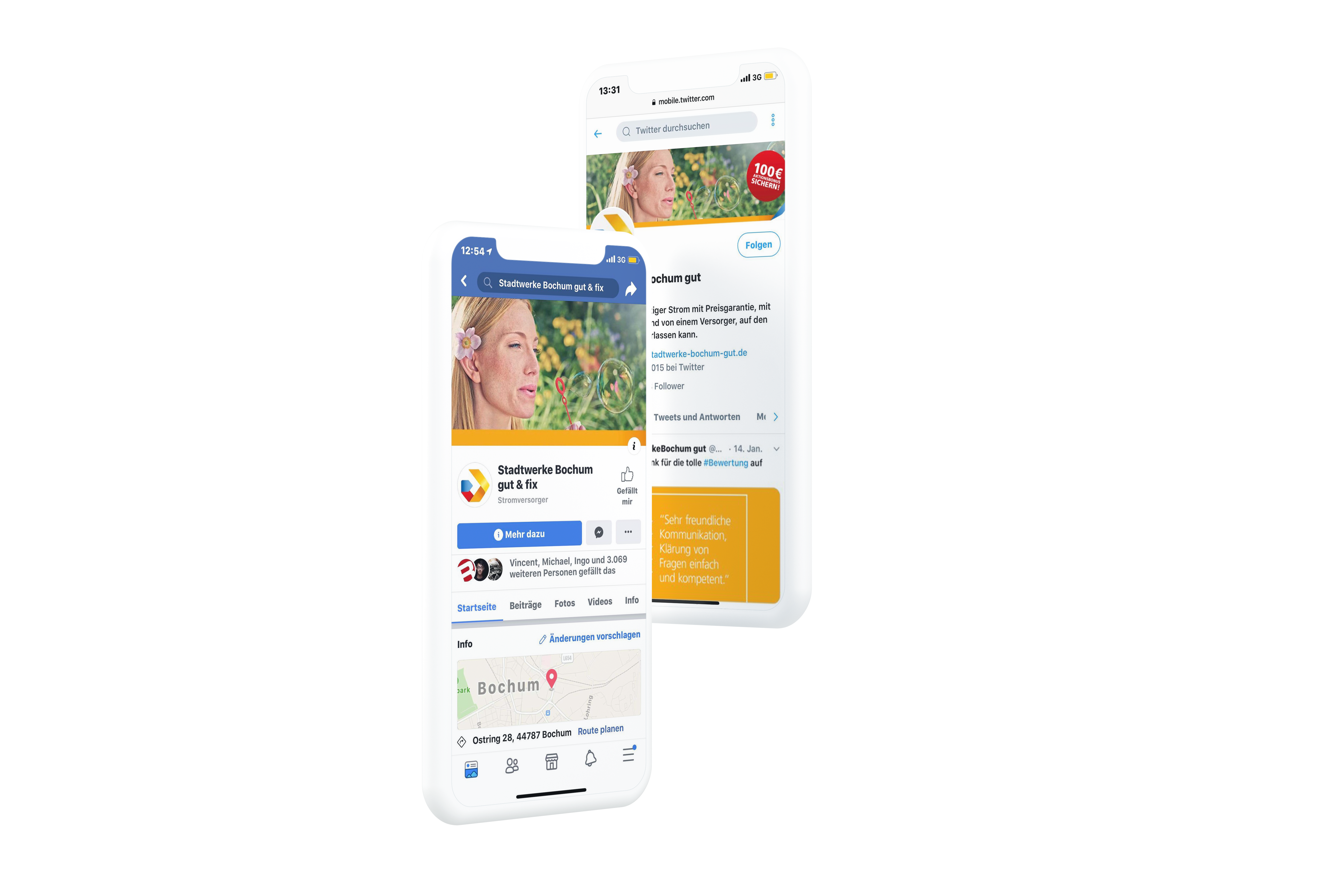 Redtree – Social Media Management – Smartphone Darstellung Social Media Management Smartphone